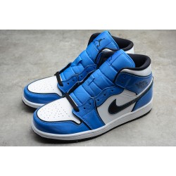 Jordan 1 Retro Mid Signal Blue DD6834-402 Basketball Shoes