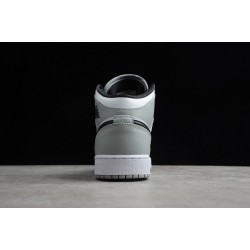 Jordan 1 Retro Mid Smoke Grey 554724-092 Basketball Shoes