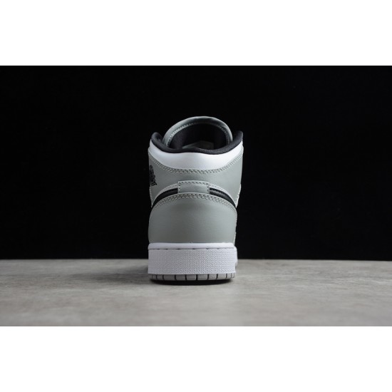 Jordan 1 Retro Mid Smoke Grey 554724-092 Basketball Shoes