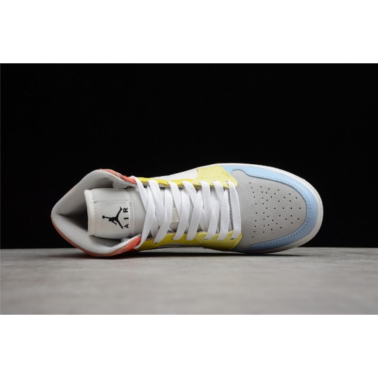 Jordan 1 Retro Mid To My First Coach DJ6908-100 Basketball Shoes