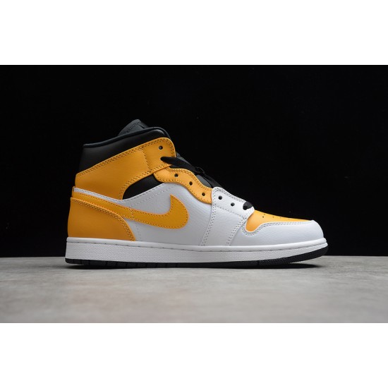 Jordan 1 Retro Mid University Gold 554724-170 Basketball Shoes