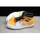 Jordan 1 Retro Mid University Gold 554724-170 Basketball Shoes
