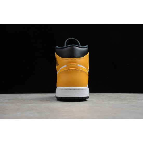 Jordan 1 Retro Mid University Gold 554724-170 Basketball Shoes