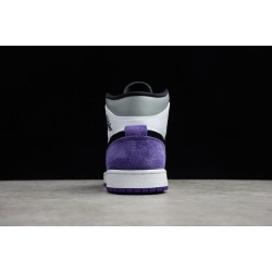 Jordan 1 Retro Mid Varsity Purple 852542-105 Basketball Shoes