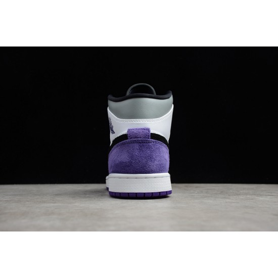 Jordan 1 Retro Mid Varsity Purple 852542-105 Basketball Shoes
