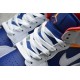 Jordan 1 Retro Mid White Deep Royal Blue 554725-131 Basketball Shoes