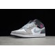 Jordan 1 Retro Mid White Grey Hyper Pink 555112-117 Basketball Shoes