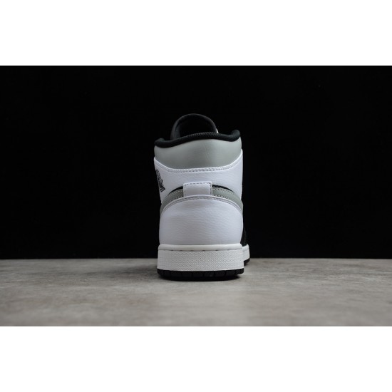 Jordan 1 Retro Mid White Shadow 554724-073 Basketball Shoes