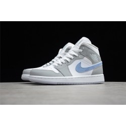 Jordan 1 Retro Mid Wolf Grey Aluminum BQ6472-105 Basketball Shoes