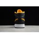Jordan 1 Retro Mid Yellow Black C9352-001 Basketball Shoes