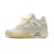 Men OFF White x Air Jordan 4 Sail