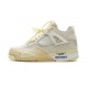 Men OFF White x Air Jordan 4 Sail