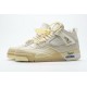 Men OFF White x Air Jordan 4 Sail