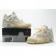 Men OFF White x Air Jordan 4 Sail