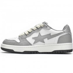 A Bathing Ape Sk8 Low Grey White Women Men Shoes