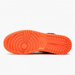 Air Jordan 1 Mid Candy BlackTotal Orange 554725 083 AJ1