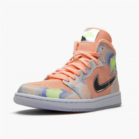 Air Jordan 1 Mid SE P(Her)spectate Washed CoralChrome CW6008 600 AJ1 Shoes