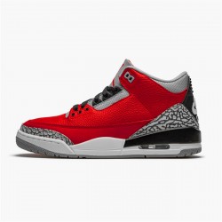 Air Jordan 3 Retro Fire Red Cement Mens CU2277 600 Varsity Red AJ3