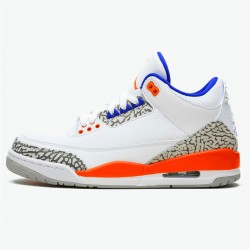 Air Jordan 3 Retro Knicks 136064 148 WhiteOld Royal University Ora AJ3