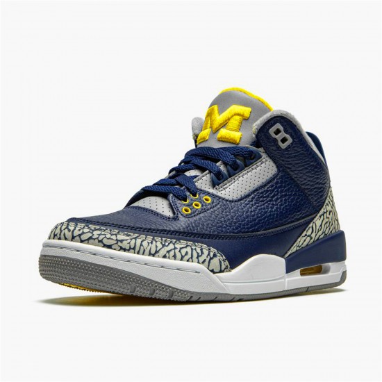 Air Jordan 3 Retro Michigan Mens AJ3 820064 BlackUniversity Gold Cement G AJ3 Air Jordan 3 Retro Michigan Mens AJ3 820064 BlackUniversity Gold Cement G AJ3