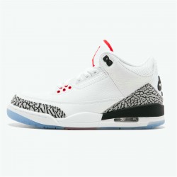 Air Jordan 3 Retro NRG Mocha Mens 923096 101 WhiteFire Red Cement Grey AJ3