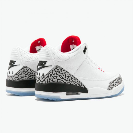 Air Jordan 3 Retro NRG Mocha Mens 923096 101 WhiteFire Red Cement Grey AJ3