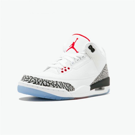 Air Jordan 3 Retro NRG Mocha Mens 923096 101 WhiteFire Red Cement Grey AJ3