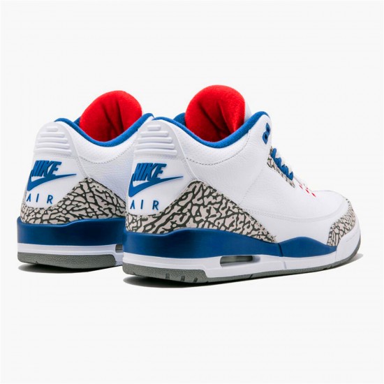 Air Jordan 3 Retro OG True Blue Mens 854262 106 WhiteFire Red True Blue AJ3