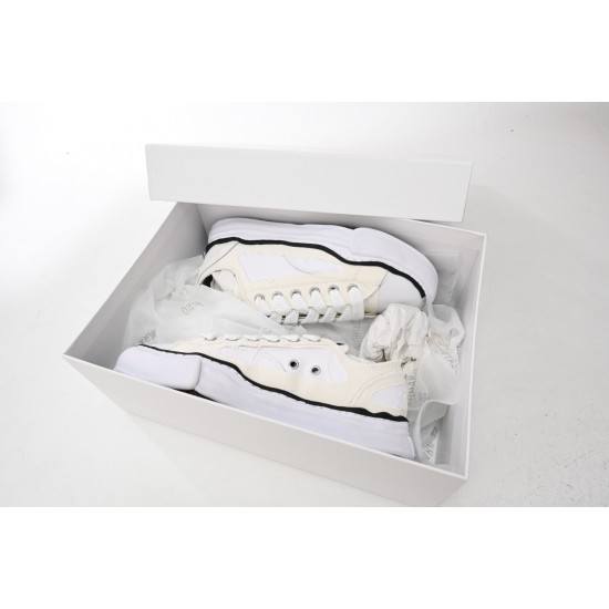 Mihara Yasuhiro NO 783 White And White And Black Stripes For M/W Sports Shoes Mihara Yasuhiro NO 783 White And White And Black Stripes For M/W Sports Shoes