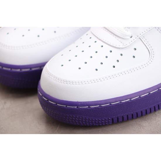 Nike Air Force 1 07 LV8 EMB White Court Purple——DB0264-100 Casual Shoes Unisex