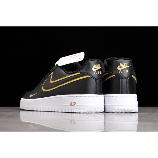 Nike Air Force 1 07 LV8 Metallic Swoosh Pack - Black ——DA8481-001 Casual Shoes Unisex