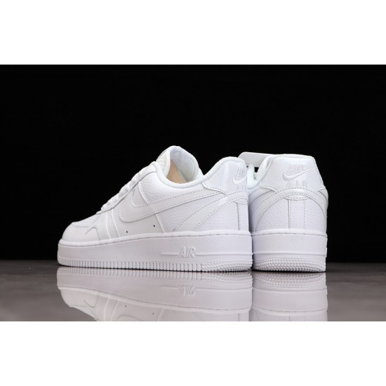 Nike Air Force 1 07 LV8 Misplaced Swoosh - Triple White —— CK7214-100 Casual Shoes Unisex