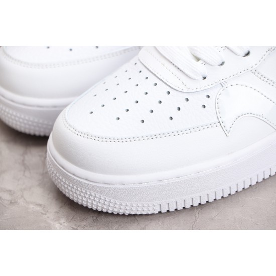 Nike Air Force 1 07 LV8 Misplaced Swoosh - Triple White —— CK7214-100 Casual Shoes Unisex