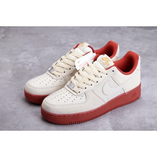 Nike Air Force 1 Beige Red ——AA1391-111 Casual Shoes Unisex