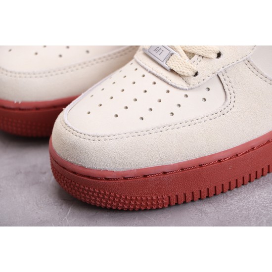 Nike Air Force 1 Beige Red ——AA1391-111 Casual Shoes Unisex