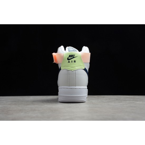 Nike Air Force 1 High White Orange --334031-117 Casual Shoes Women