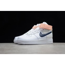 Nike Air Force 1 High White Orange --334031-117 Casual Shoes Women