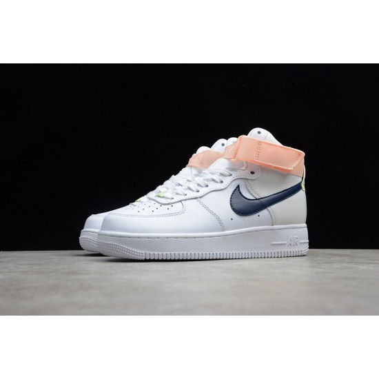 Nike Air Force 1 High White Orange --334031-117 Casual Shoes Women