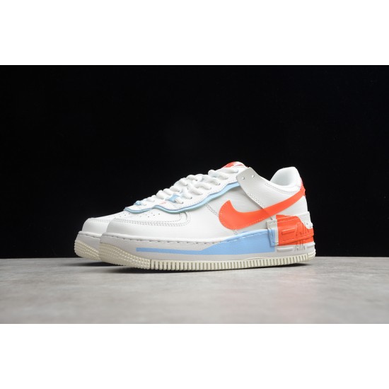 Nike Air Force 1 Low Shadow SE Team Orange Blue --CQ9503-100 Casual Shoes Women