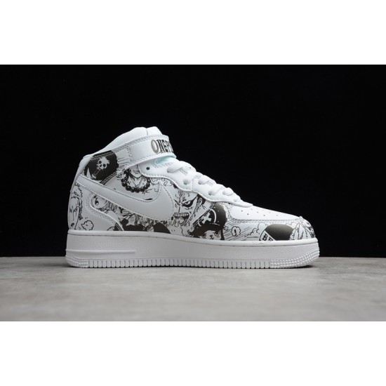 Nike Air Force 1 Mid Black White --AQ8020-100 Casual Shoes Unisex