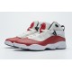 Jordan 6 Rings BG Basketball Shoes White Red Lifestyle