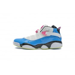Jordan 6 Rings BG Basketball Shoes Blue Fury Cyber Pink