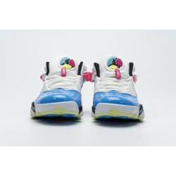 Jordan 6 Rings BG Basketball Shoes Blue Fury Cyber Pink