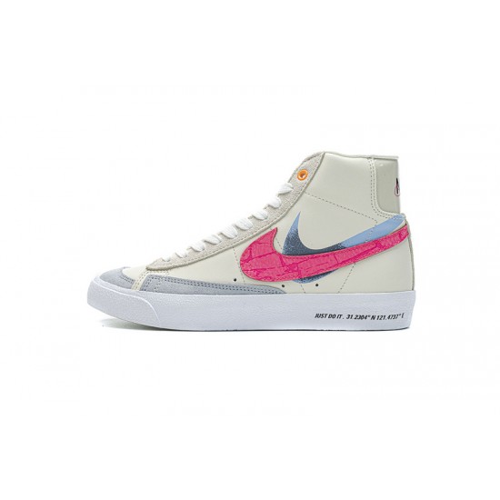 Nike Blazer Mid 77 Beige Pink Blue