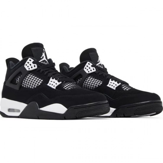Air Jordan 4 Retro ”White Thunder“ 2024 Black White FQ8138-001