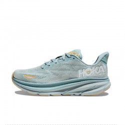 Hoka Clifton 9 Ltblue Yellow Women Men Running Shoe