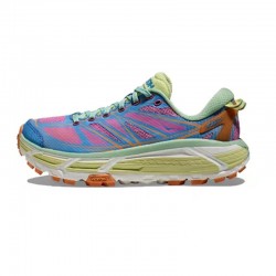 Hoka Mafate Speed Blue Pink Yellow Women Men Running Shoe