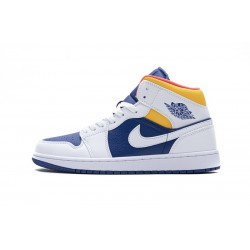 Air Jordan 1 Mid Royal Blue Laser Orange