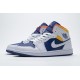 Air Jordan 1 Mid Royal Blue Laser Orange