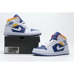 Air Jordan 1 Mid Royal Blue Laser Orange